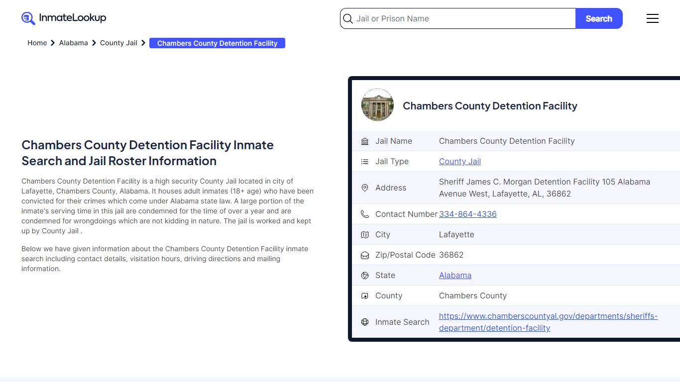 Chambers County Detention Facility Inmate Search and Jail Roster ...