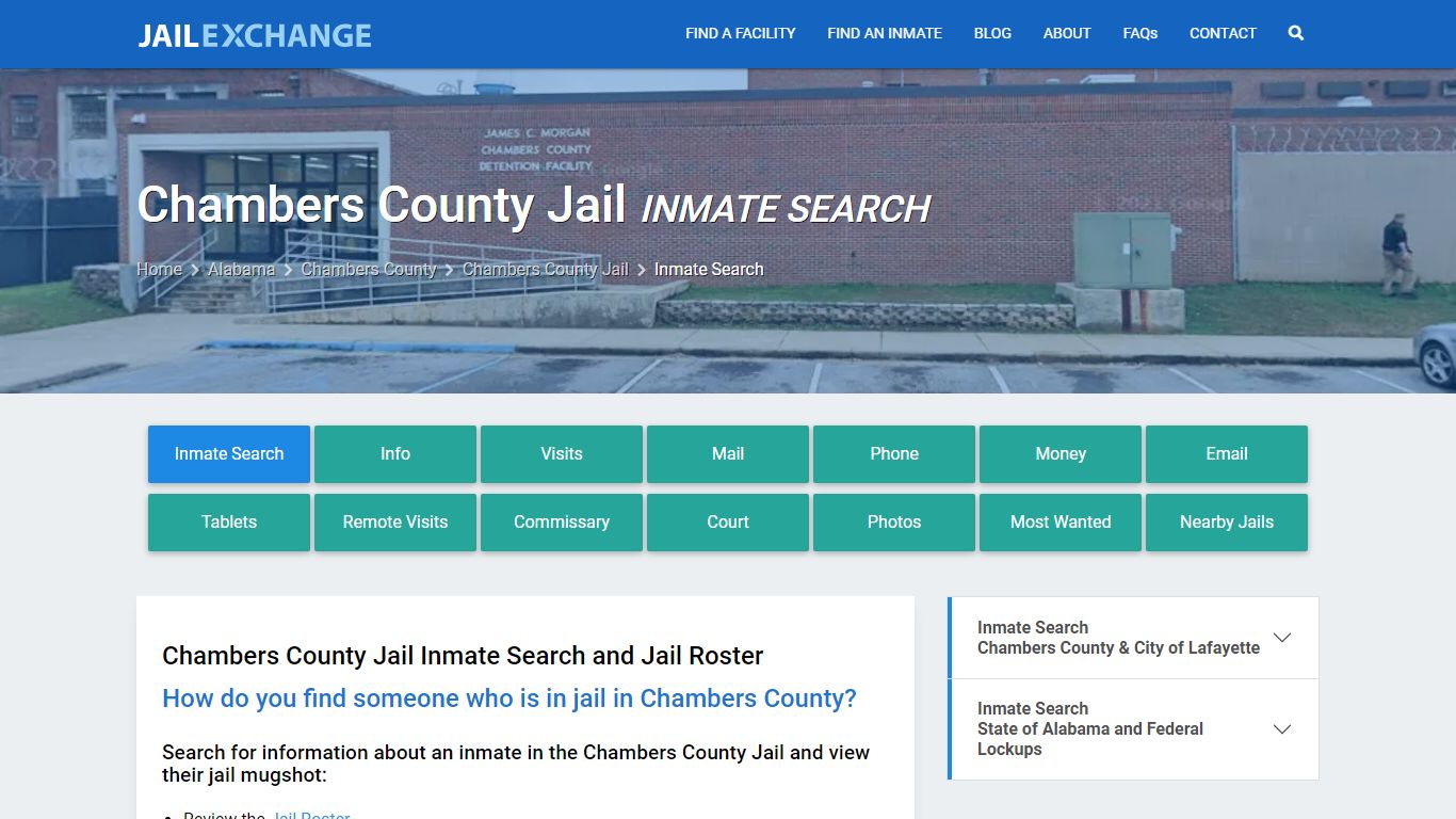 Inmate Search: Roster & Mugshots - Chambers County Jail, AL